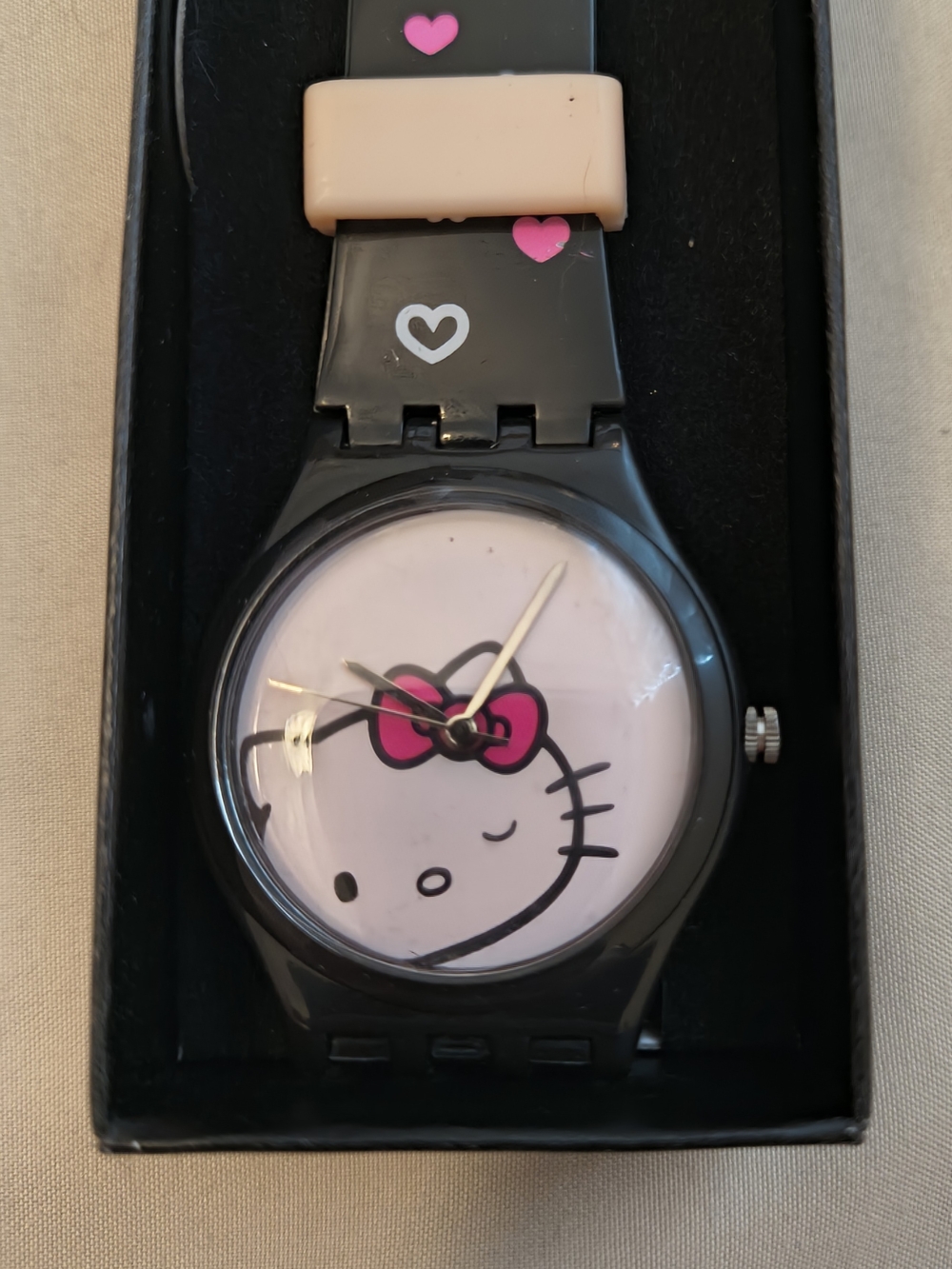Avon Hello Kitty Watch with Heart Accents